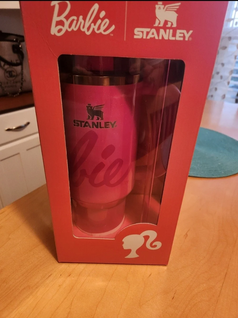 Barbie Hot Pink Travel Tumbler with Straw and Handle